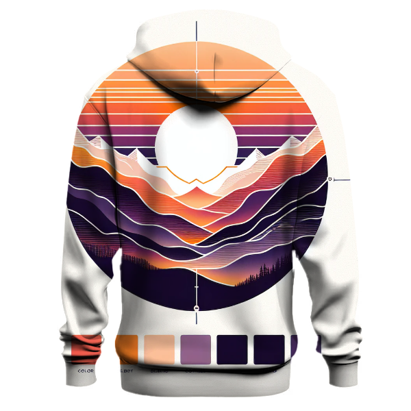 Retro Mountain Sunset Hoodie