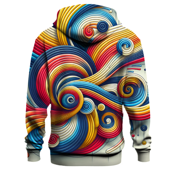 Funky Geometric Spirals Hoodie
