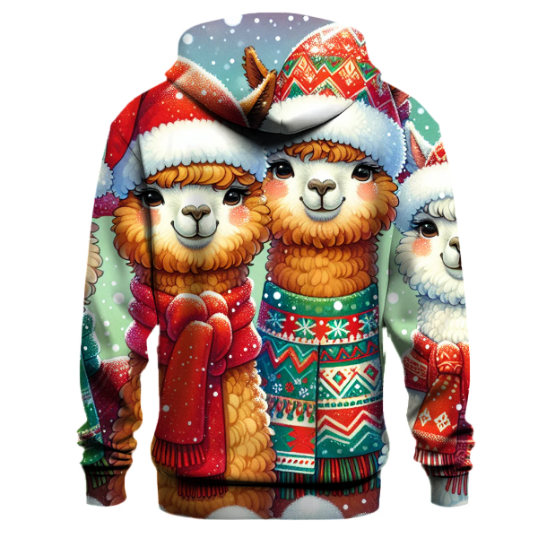 Cute Christmas Alpaca Hoodie