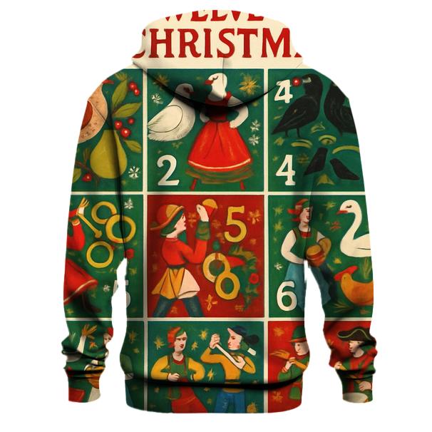Twelve Days of Christmas Countdown Hoodie