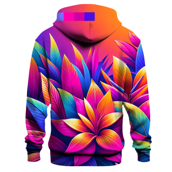 Vivid Tropical Bloom Hoodie