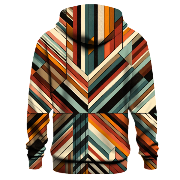 Vintage Striped Collage Hoodie