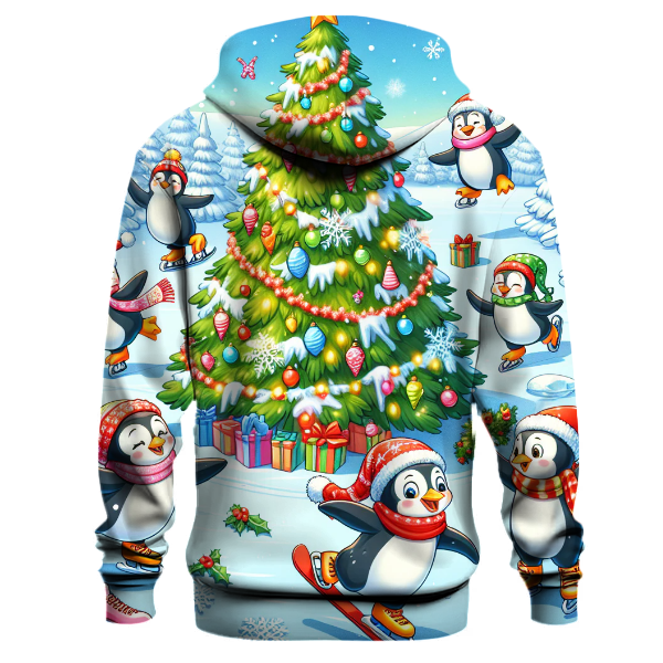 Holiday Cheerful Penguins Hoodie