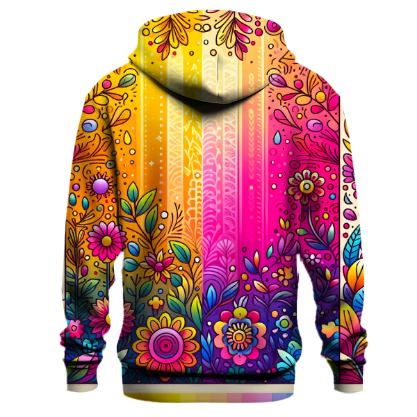 Vivid Summer Garden Hoodie