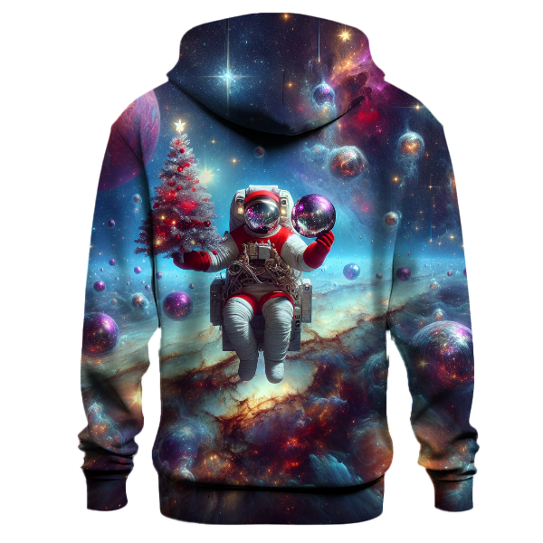 Christmas Astronaut Exploring Outer Space Hoodie