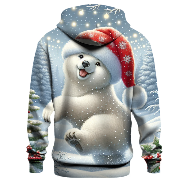 Charming Christmas Polar Bear with Scarf Hoodie