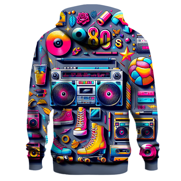 80s Pop Culture Collage Hoodie