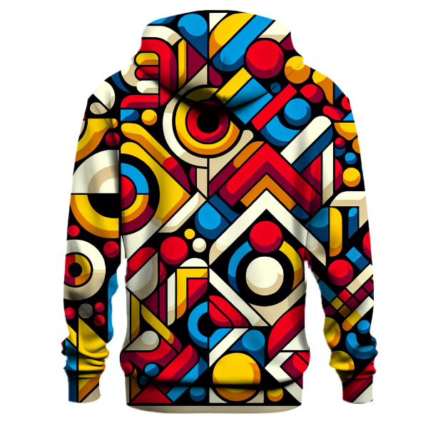 Retro Groovy Geometric Hoodie