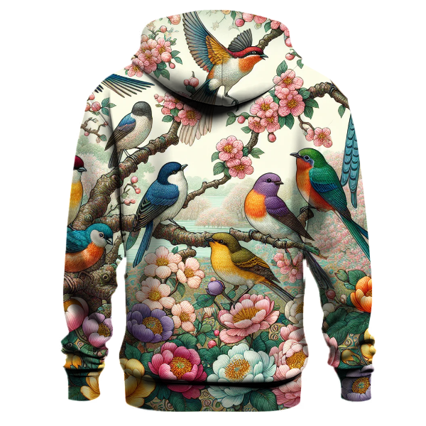 Charming Garden Birds Hoodie