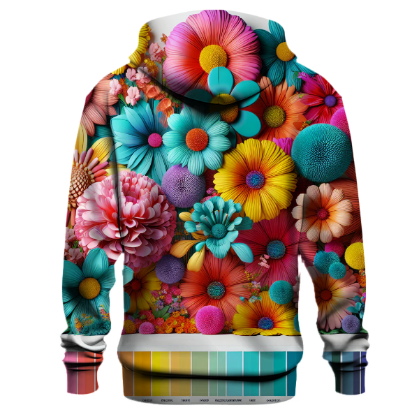 Funky Rainbow Flowers Hoodie