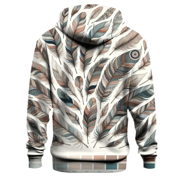 Bohemian Feather Elegance Hoodie
