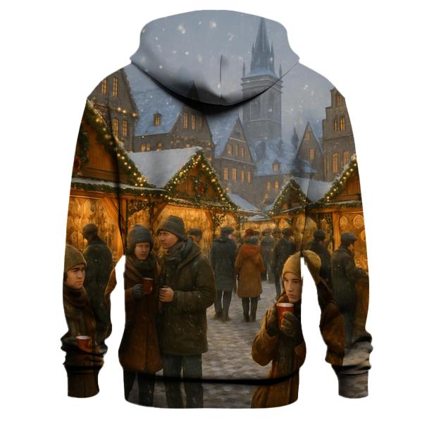Festive Vintage Christmas Market Hoodie