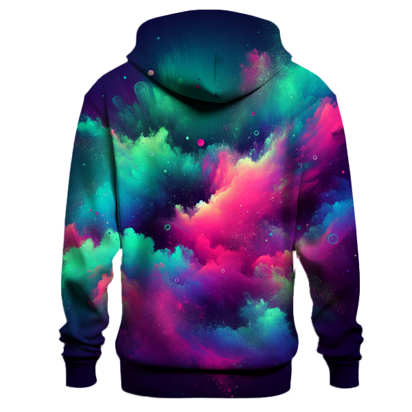 Galactic Neon Splash Hoodie