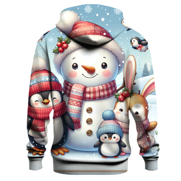 Jolly Snowman with Friends Hoodie