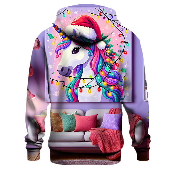 Joyous Holiday Unicorn Hoodie