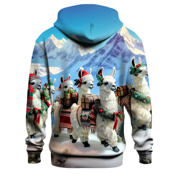 Festive Llama Adventure Hoodie