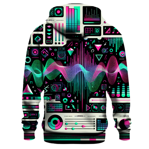 Geometric Sound Waves Hoodie