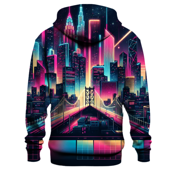 Electric Dreams Skyline Design Hoodie
