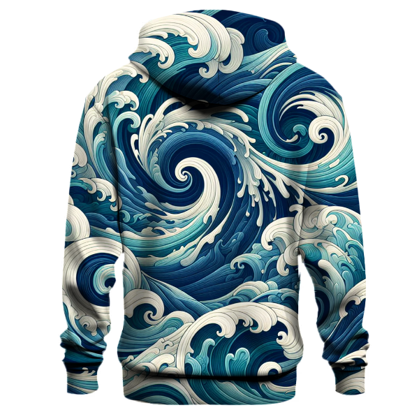 Oceanic Wave Crest Hoodie
