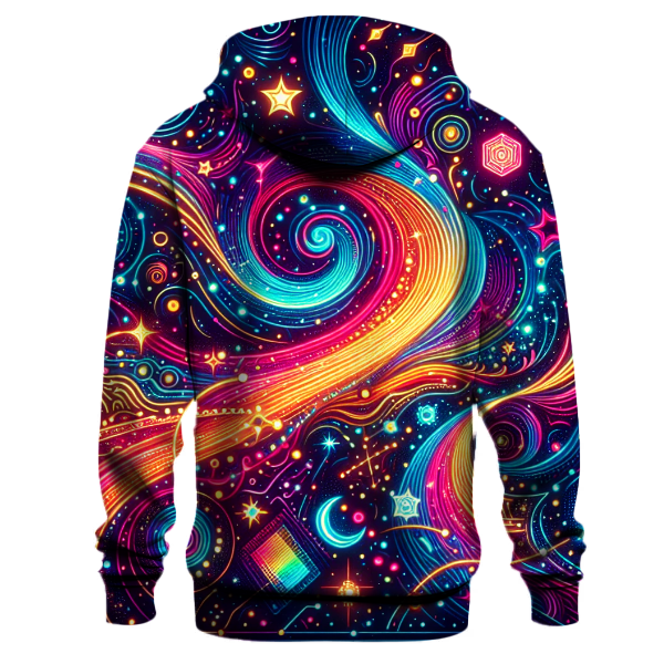 Galactic Neon Drift Hoodie