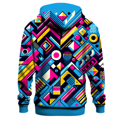 Vivid 80s Geometry Hoodie