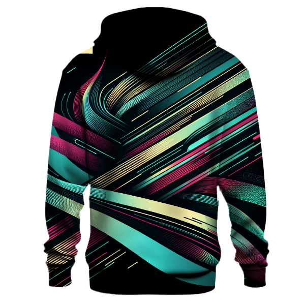 Futuristic Retro Lines Hoodie