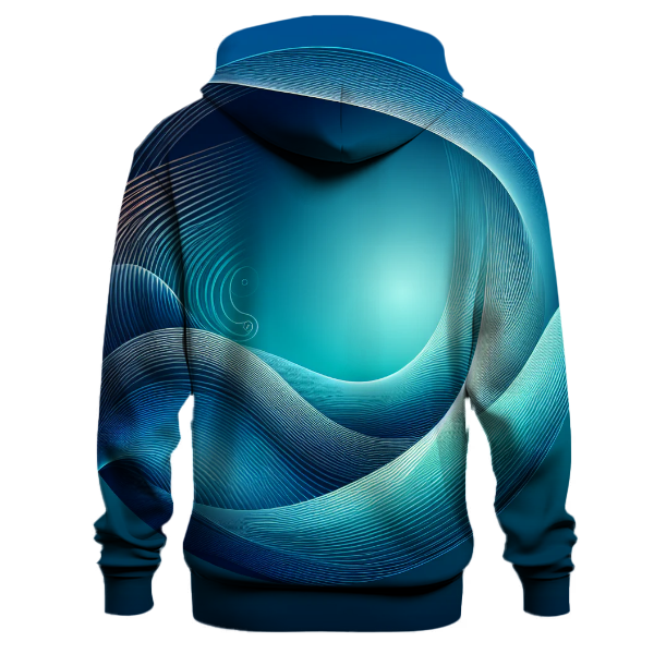 Azure Tranquility Wave Hoodie