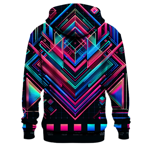 Neon Grid Extravaganza Hoodie