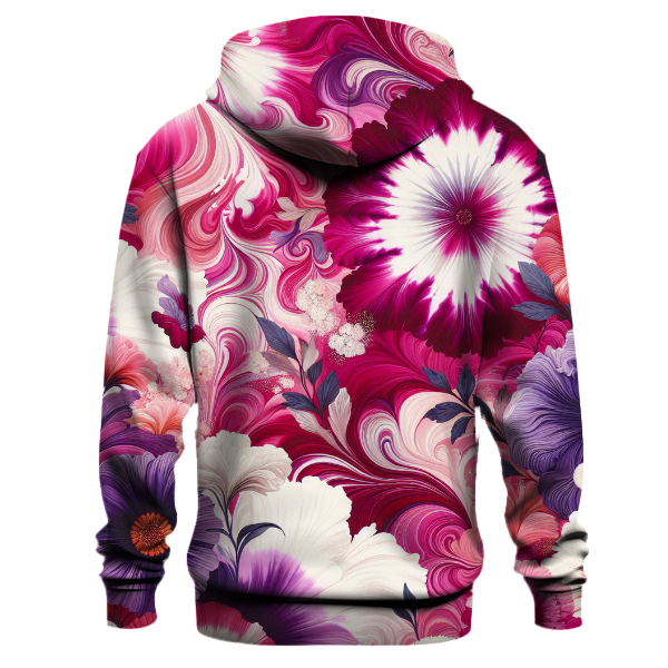 Fuchsia Delight Tie-Dye Design Hoodie