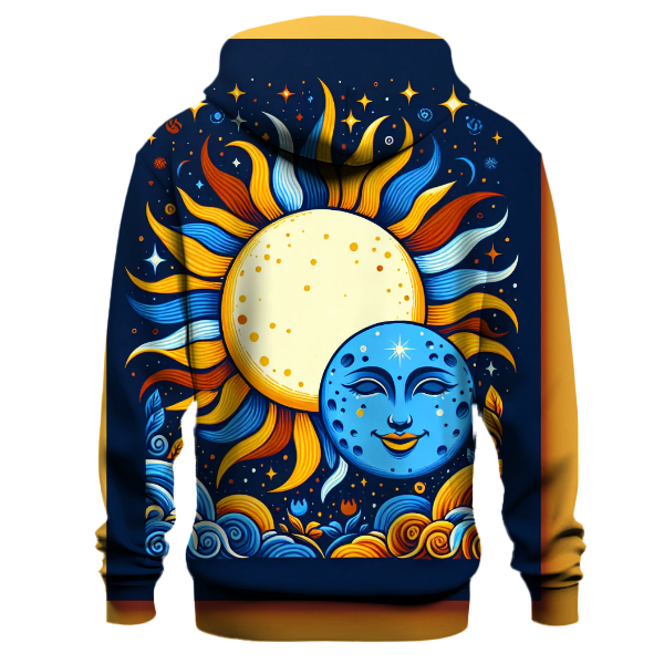 Groovy Sun and Moon Design Hoodie