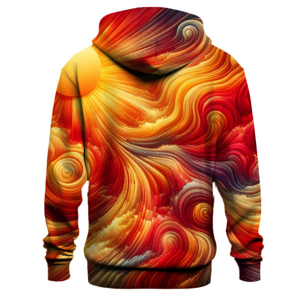 Fiery Sunset Design Hoodie