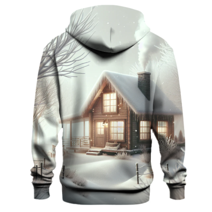 Peaceful Winter Cabin Retreat Hoodie