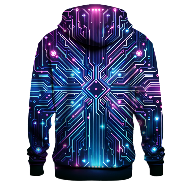 Synthwave Circuit Glow Hoodie