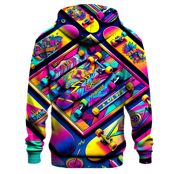 Funky 80s Skate Scene Hoodie