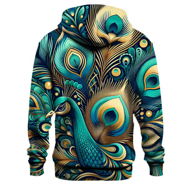 Vibrant Peacock Plumage Hoodie