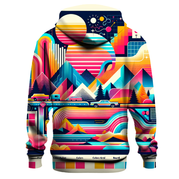 Neon Retro Road Trip Hoodie
