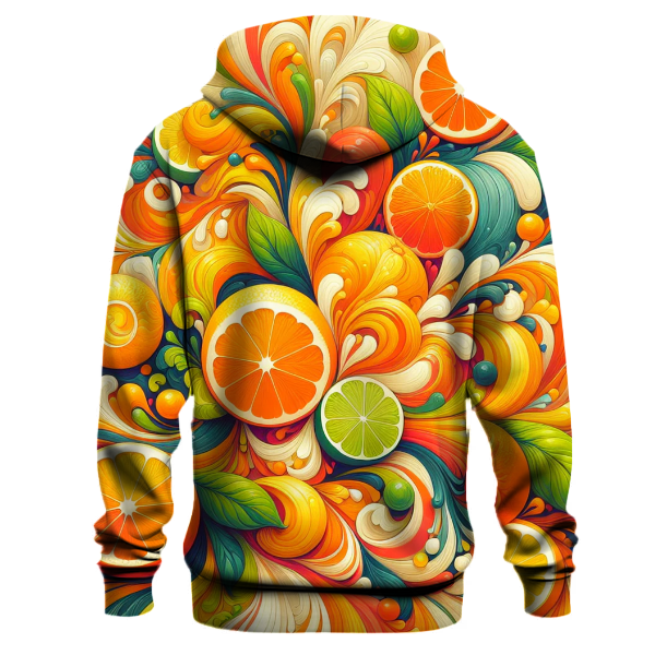 Electric Citrus Splash Hoodie