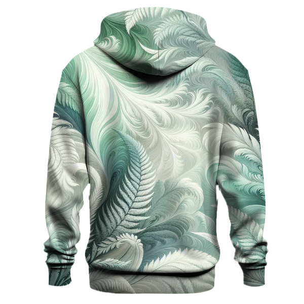 Frosty Fern Tie-Dye Design Hoodie