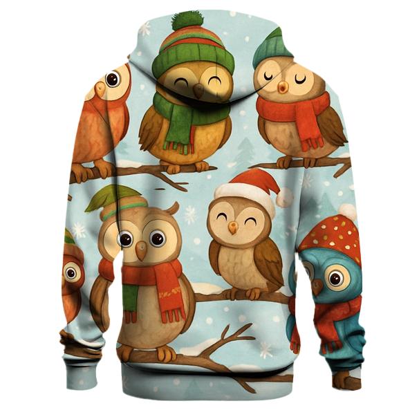 Joyful Holiday Owls Hoodie