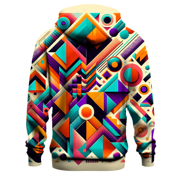 Playful 80s Geometric Patterns Hoodie