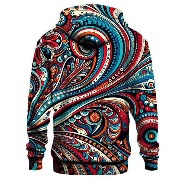 Groovy Paisley Print Hoodie