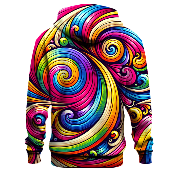 Radiant Rainbow Swirls Hoodie