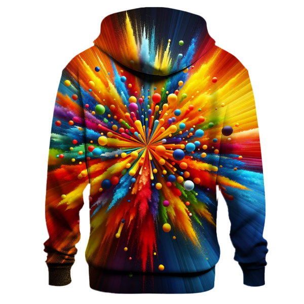 Neon Rainbow Burst Hoodie