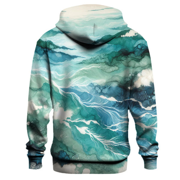 Aquatic Serenity Stream Hoodie