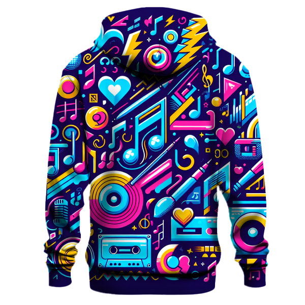 Flashback Retro Music Notes Hoodie