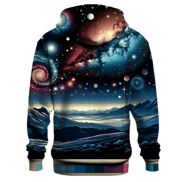 Galactic Night Sky Scene Hoodie