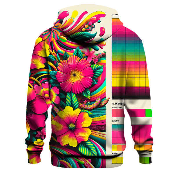 Neon Floral Dreamscape Hoodie