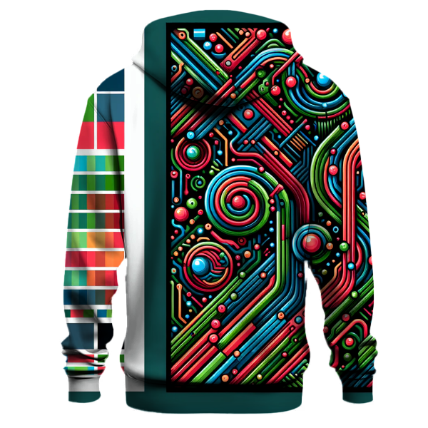 Colorful Retro Circuit Board Hoodie