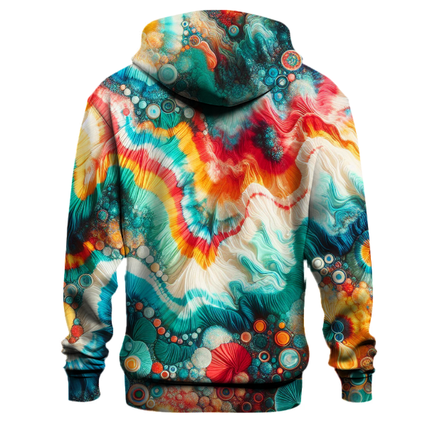 Coral Reef Splash Tie-dye Hoodie