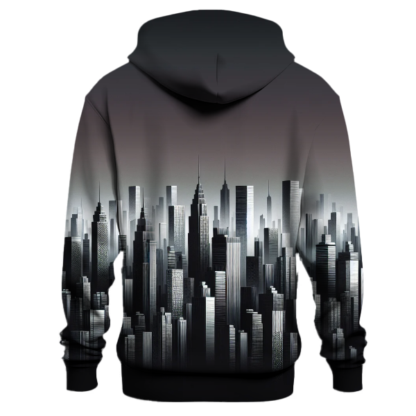 Steel Gray Cityscape Hoodie